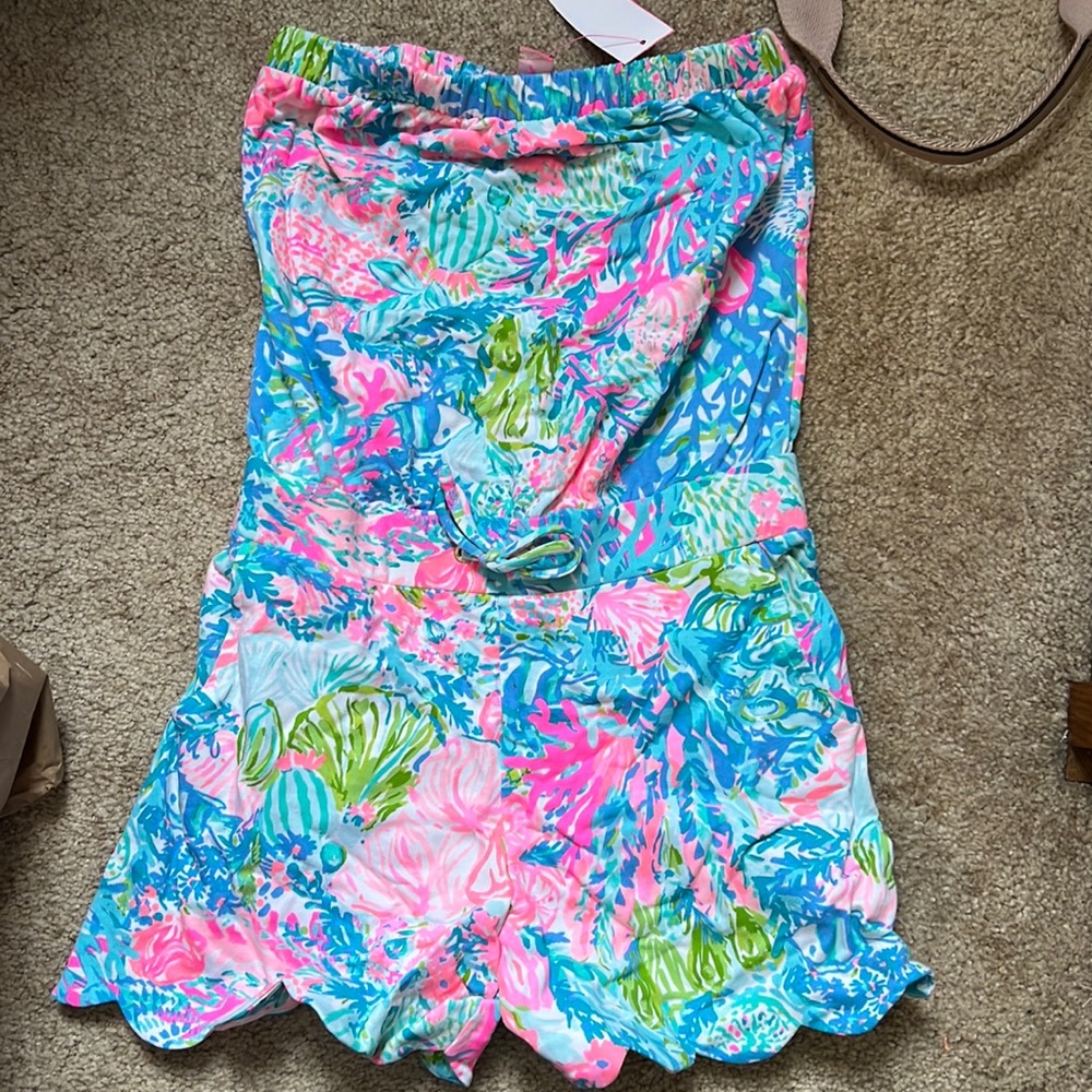 NWT Lilly Pulitzer XS strapless romper